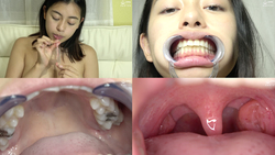 [Tooth / Oral] Popular actress Emily (Hikari Sakuraba) observed Chan&#39;s teeth, spit, mouth, and uvula ★