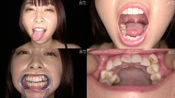 [Teeth/Mouth] A close-up observation of the mouth, teeth, and throat from the panchira of the popular actress Mirai Domoto! ! !