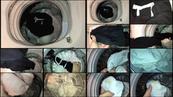 [****] checked in the lady friend washing (clothes, underwear and stain bread)