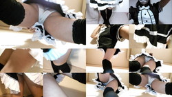 [Take your video camera de post] maid dress cosplay from below (shooting up, panchira)