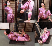 AD20-23 Nanako Bound in Purple Satin Pajamas  FULL