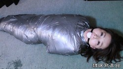 Mummification for Japanese MILF Miki in Leotard and Pantyhose - Part 2